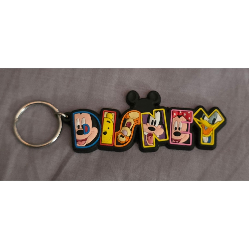 Disney Monogram International Rubber Keychain Mickey Winnie Pooh Goofy Minnie
